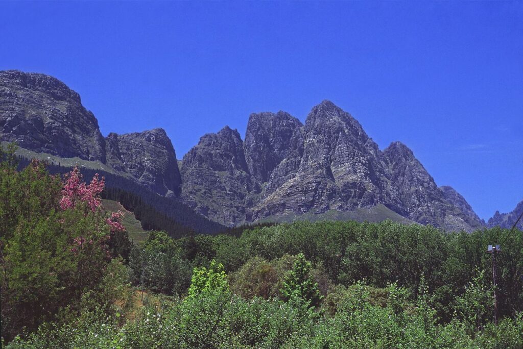 The Jonkershoek valley above Stellenbosch