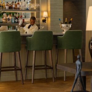 Bar and lounge at Maison Cabriere Boutique Hotel in Franschhoek
