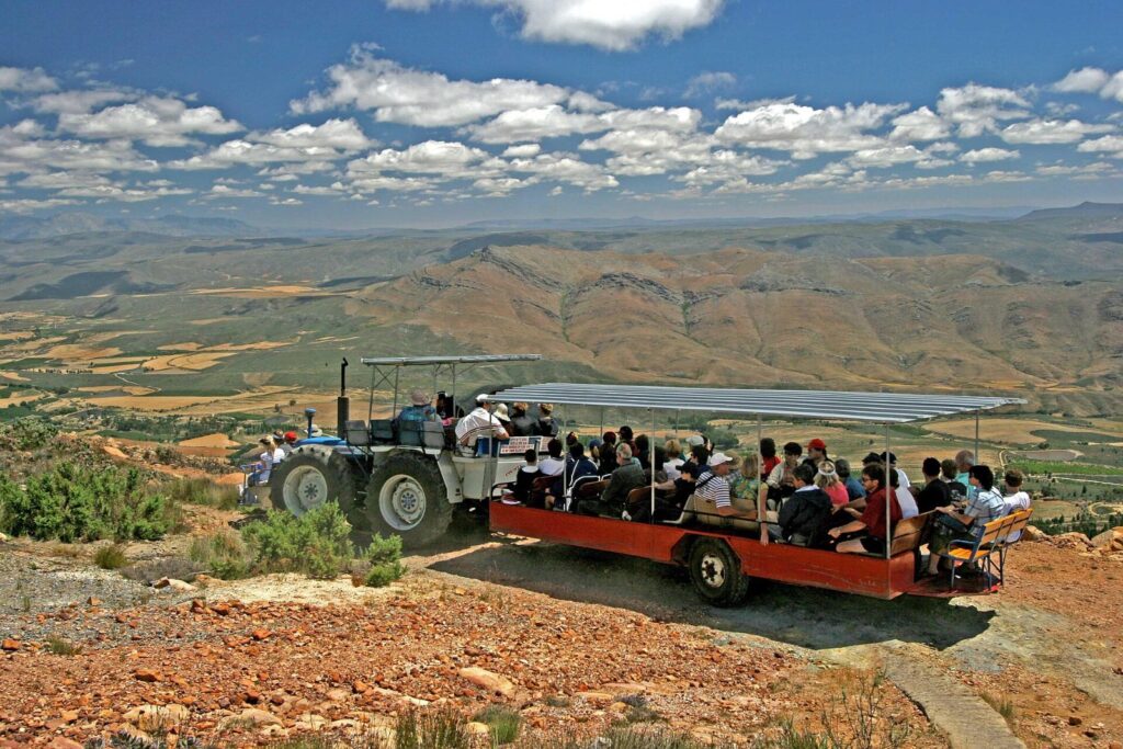 Dry mountain and vineyard country around Montagu on Route 62