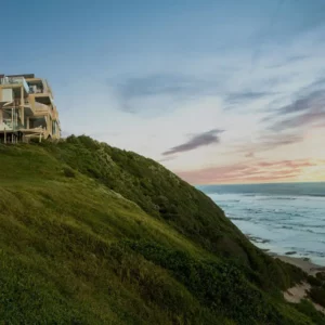Views Boutique Hotel and Spa on the dune above Wilderness beach at dusk