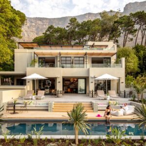 A house with a pool in front of it at Camissa House in Cape Town