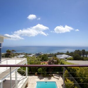 A view of the ocean from the balcony of a house at Entabeni Guest House in Cape Town
