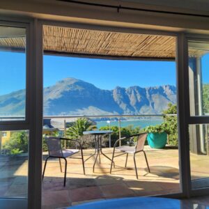 A view of the mountains from the balcony of a house at Hout Bay Breeze Guest House in Hout Bay