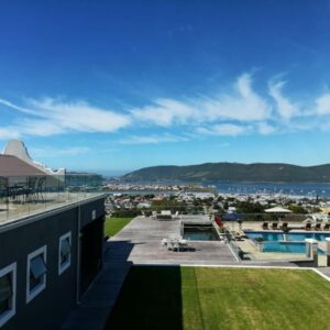 A view from the roof of a building with a swimming pool at Issaquena Heights Boutique Hotel in Knysna