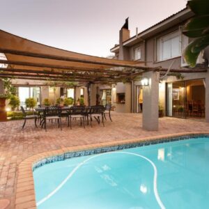 Argyll B&B: a swimming pool in front of a house