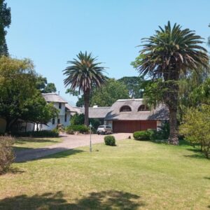 Buchan Estate and Self Catering: a house with two palm trees in the yard