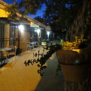 Coral Tree Guest Rooms: a group of potted plants on the side of a building