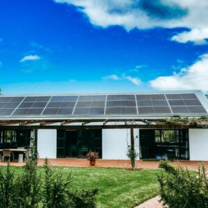 Galloway Guest House: a house with solar panels on the roof