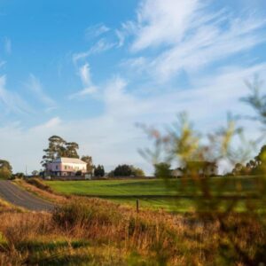 Marrian George Hotel: a road in a field with a house in the distance