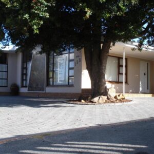 N-One Self Catering: a building with a tree in front of it