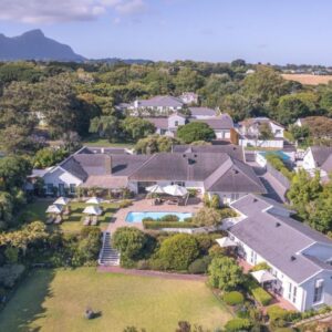 The Dongola Guesthouse: an aerial view of a house with a yard