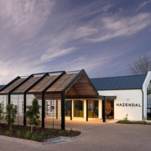 The Hazendal Hotel and Spa: a large white building with a black roof